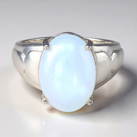 Anello in argento con Calcedonio Turco