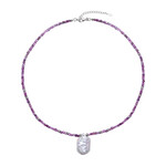 Edelstein-Silberhalskette (MONOSONO COLLECTION)