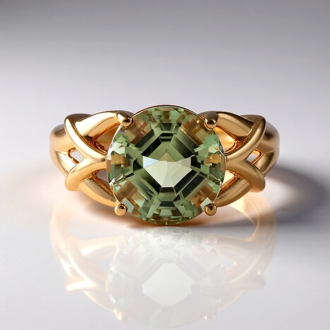 Anello in argento con Ametista Verde