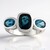 Anello in argento con Topazio Blu Londra (Pallanova)