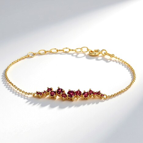 Bracciale in argento con Rodolite