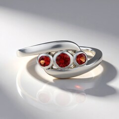 Anello in argento con Rubino Tanzania