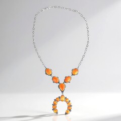 Collier en argent et Spondylus (Desert Chic)