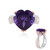 Amethyst-Silberring (Gems en Vogue)