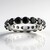 Anillo en plata con Espinela negra