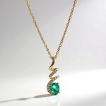 Collana in oro con Smeraldo Zambia AAA (CIRARI)