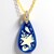 Collier en argent et Ambre bleue (Gems en Vogue)