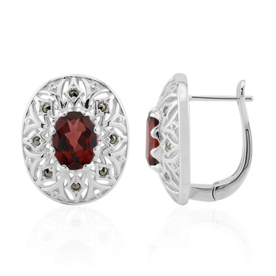 Orecchini in argento con Granato Mozambico (Annette classic)