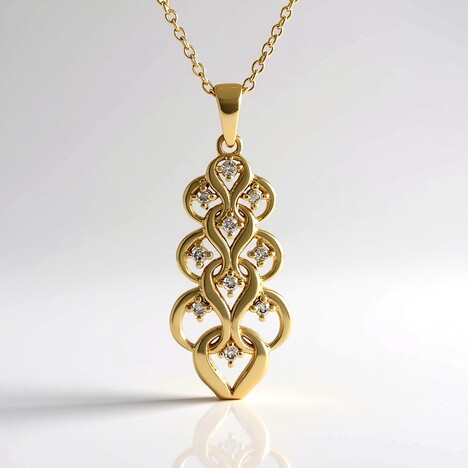 Collana in argento con Diamante Cioccolato I2
