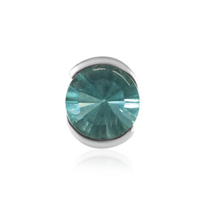 Ciondolo in argento con Fluorite Blu Caraibico  (MONOSONO COLLECTION)