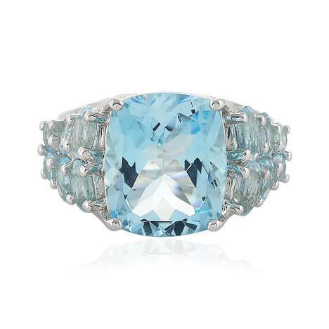 Bague en argent et Topaze bleu ciel