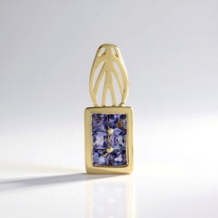 Ciondolo in oro con Tanzanite AAA (Ornaments by de Melo)