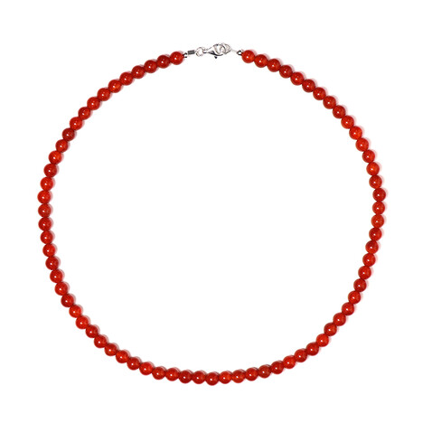 Collana in argento con Onice Rossa