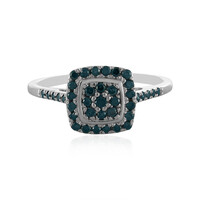 Bague en argent et Diamant bleu I3