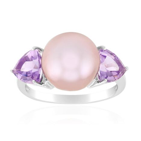 Anillo en plata con Perla Ming púrpura (TPC)