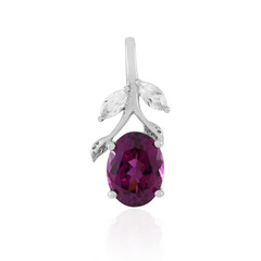Ciondolo in argento con Granato Magenta