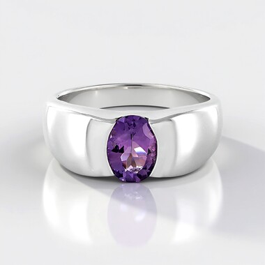 Azure Quartz Silver Ring