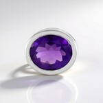 Ciondolo in argento con Ametista Zambiana (MONOSONO COLLECTION)