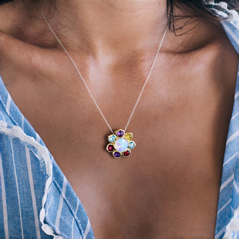 Welo-Opal-Goldanhänger (de Melo Gold)