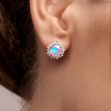 AAA Welo Opal Silver Earrings (de Melo Essence)