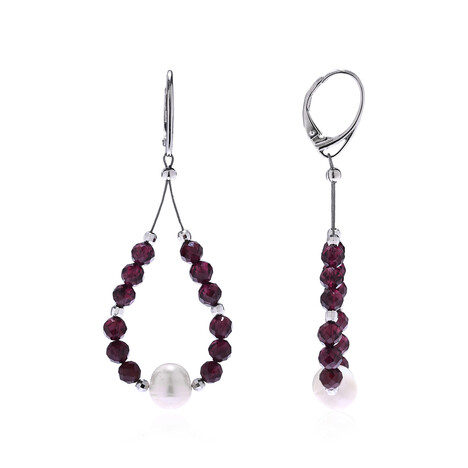 Pendientes en plata con Perla blanca Freshwater