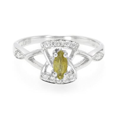 Bague en argent et Tourmaline cuprifère