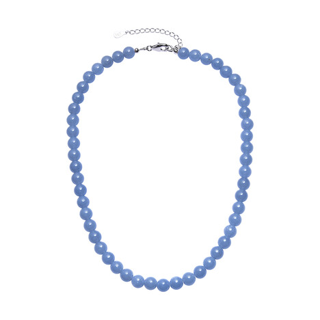 Angelit-Silberhalskette