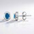 Orecchini in argento con Apatite Blu Neon