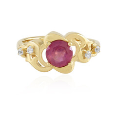 Anillo en plata con Zafiro rosa de Madagascar