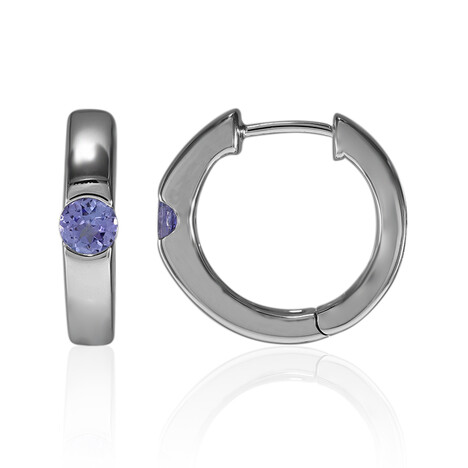 Tansanit-Silberohrringe