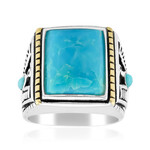 Blauer Kingman Mohave-Türkis-Silberring (Jones Lee)