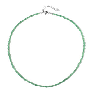 Green Aventurine Silver Necklace