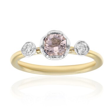 18K AAA Morganite Gold Ring (CIRARI)