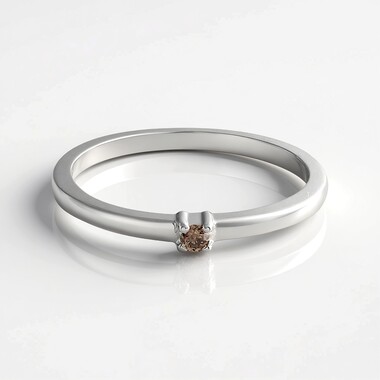 Anillo en plata con Diamante I3 champán