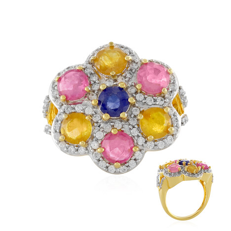 Anello in argento con Zaffiro Blu del Madagascar