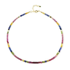 Collana in argento con Zaffiro Rosa del Madagascar