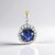 Ciondolo in argento con Zaffiro Stellato Blu