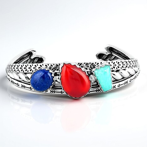 Bracciale in argento con Onice Rossa (Desert Chic)