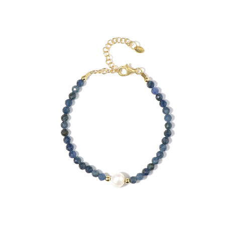 White Freshwater Pearl Silver Bracelet