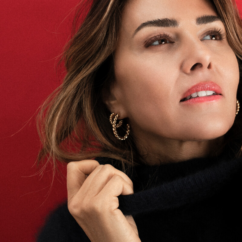 Boucles d'oreilles en argent (M de Luca)