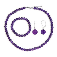 Set en plata con Amatista