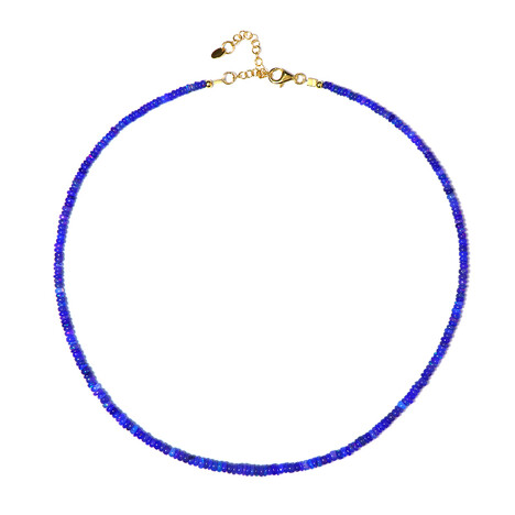 Collana in argento con Opale Blu dell'Etiopia