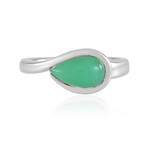 Zilveren ring met een chrysopraas (KM by Juwelo)