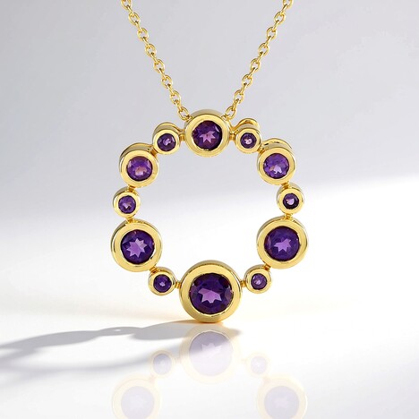 Collana in argento con Ametista (KM by Juwelo)