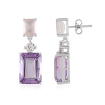 Lavendel-Amethyst-Silberohrringe