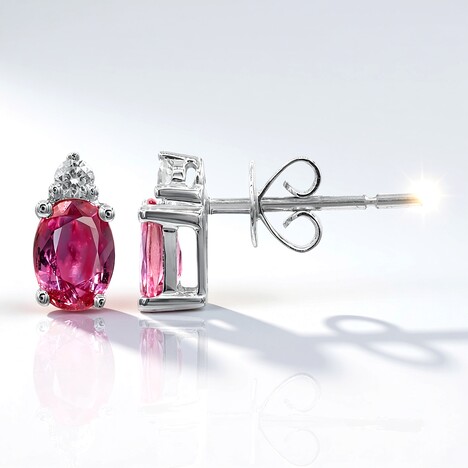 Orecchini in oro con Zaffiro Rosa (CIRARI)
