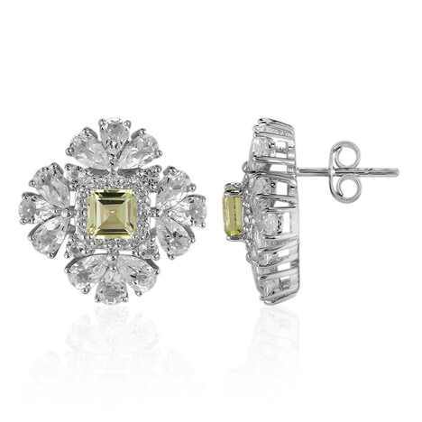 Limonen-Citrin-Silberohrringe