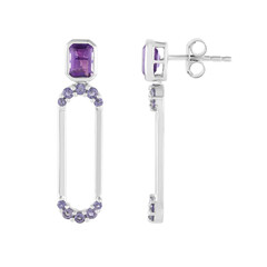 Orecchini in argento con Ametista (KM by Juwelo)