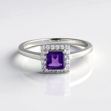 Anello in argento con Ametista