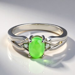 Anello in argento con Crisoprasio